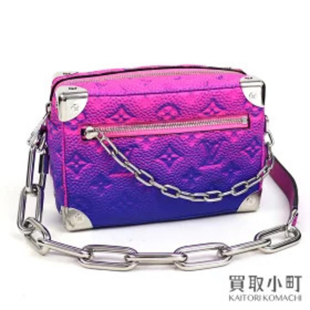 Louis Vuitton Soft Trunk Monogram Taurillon Leather Pink Blue Gradient